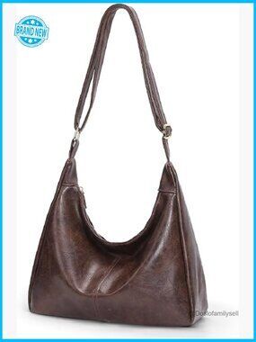 Slouchy Hobo Bag Faux Leather Adjustable Strap Large Capacity Crossbody